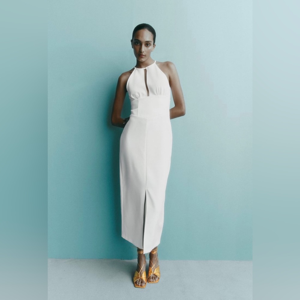 ZARA Halter dress with Front Opening
